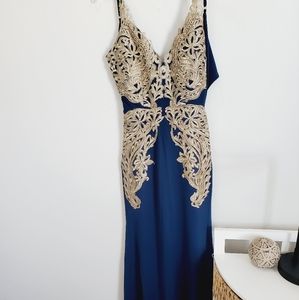Formal/dressy evening gold detailed dress